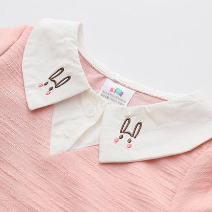 Carrot Rabbit Toon Patchwork Design Sweater