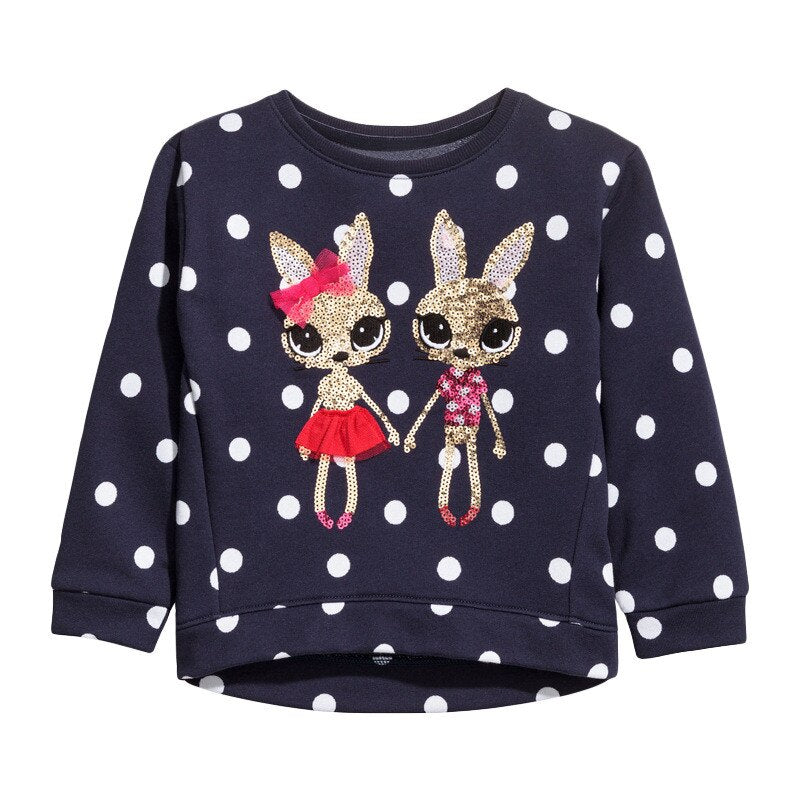 Bunny Friends Design Appliques Sweater