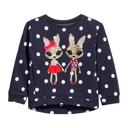 Bunny Friends Design Appliques Sweater
