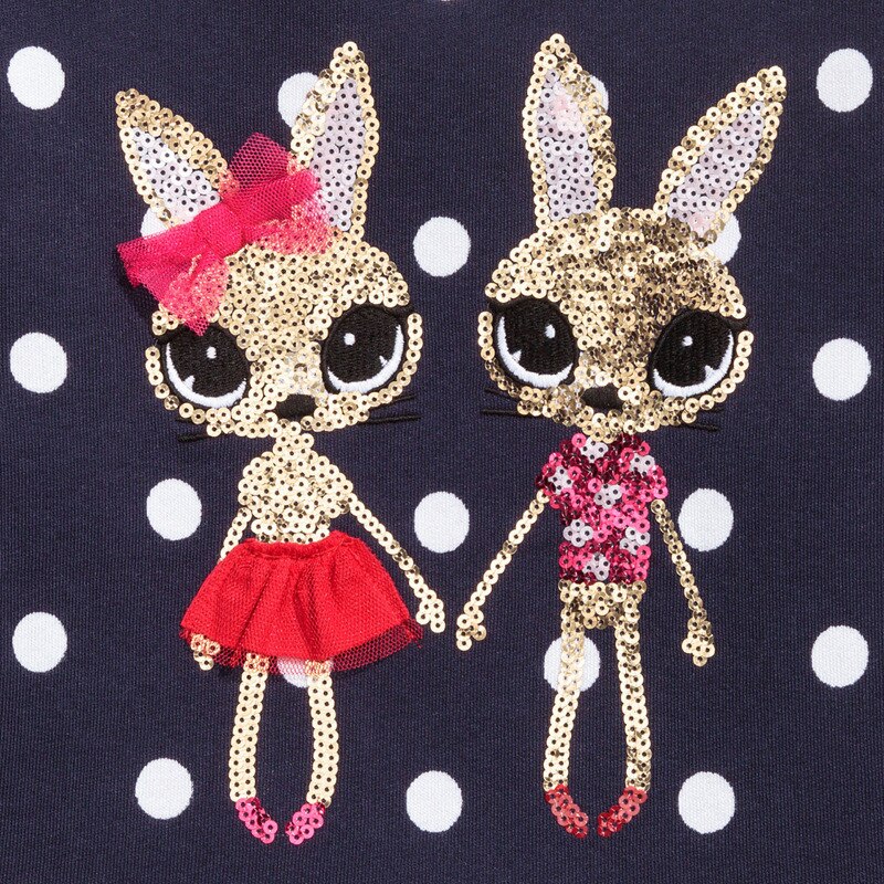 Bunny Friends Design Appliques Sweater