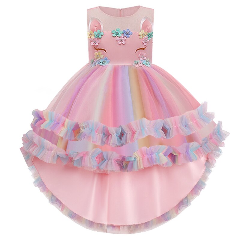 Long Back Ruffles Unicorn Dress
