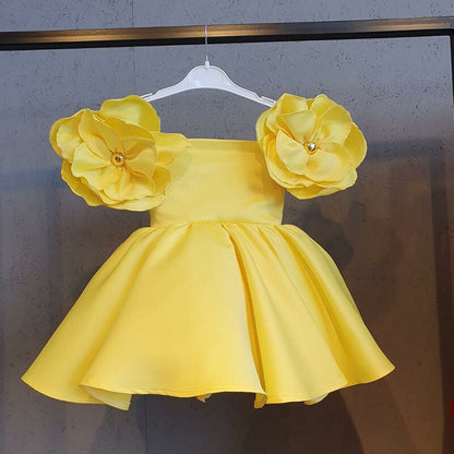 Layered Tutu Wedding Flower Girl Dress and Headband Set