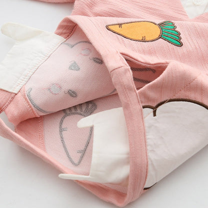 Carrot Rabbit Toon Patchwork Design Sweater