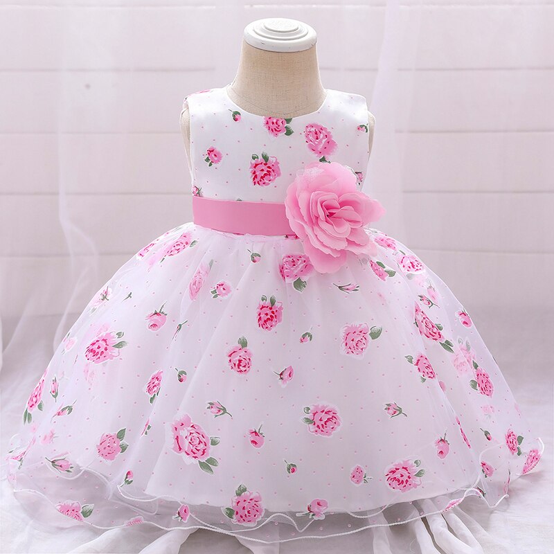 Candy Color Layering Ruffle Mesh Skirt Baby Girl Party Dress