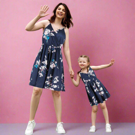 Sunflower Casual Loose Women's Dress For Mother And Daughter