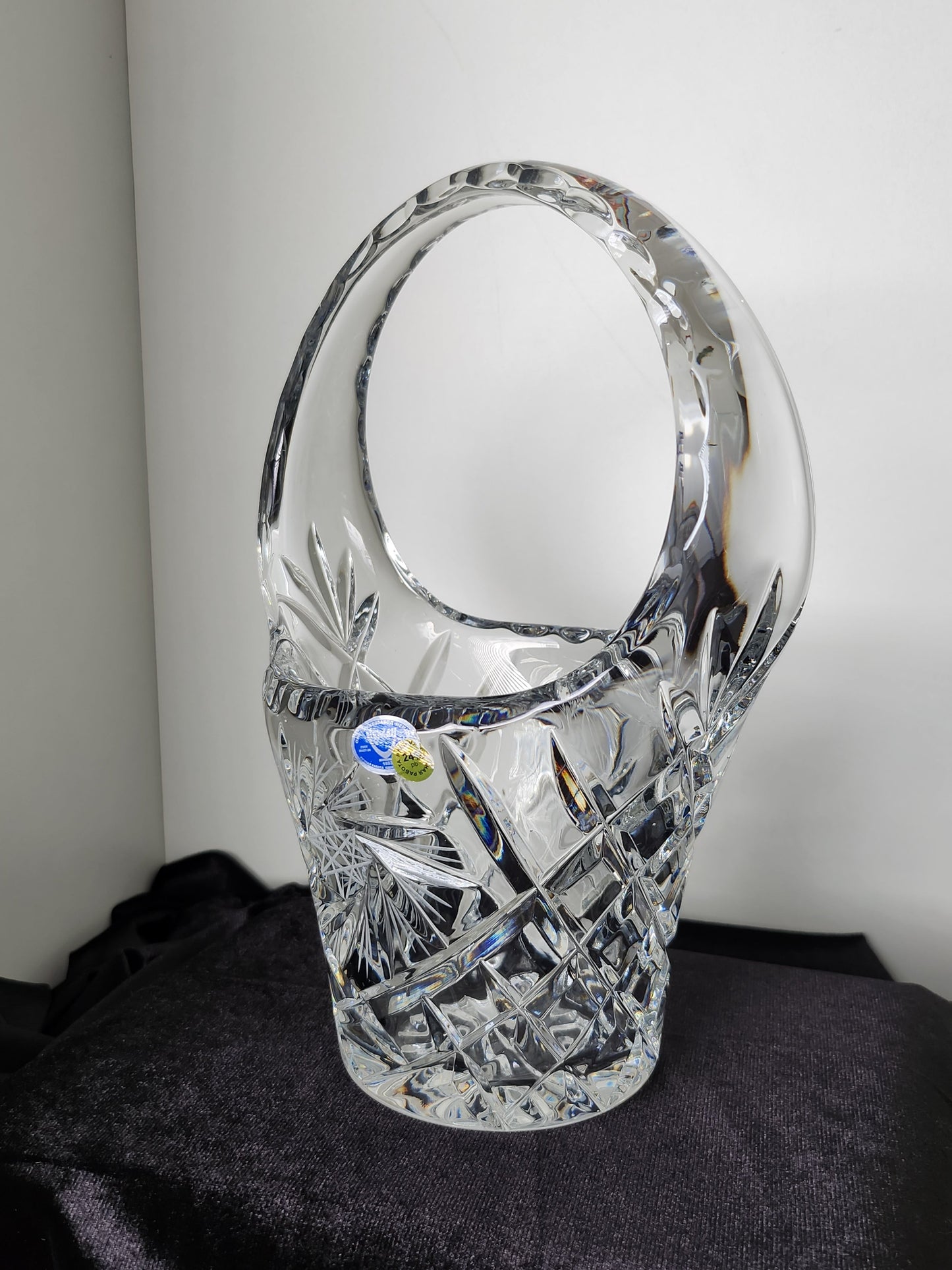 Hand Cut Lead Crystal Basket
