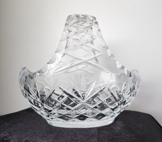 Diamond Cut Crystal Basket