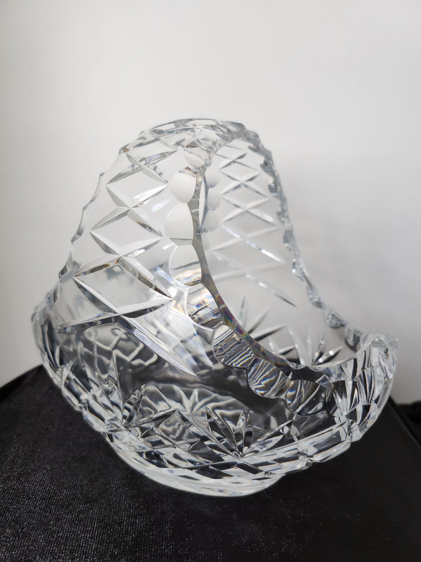 Diamond Cut Crystal Basket