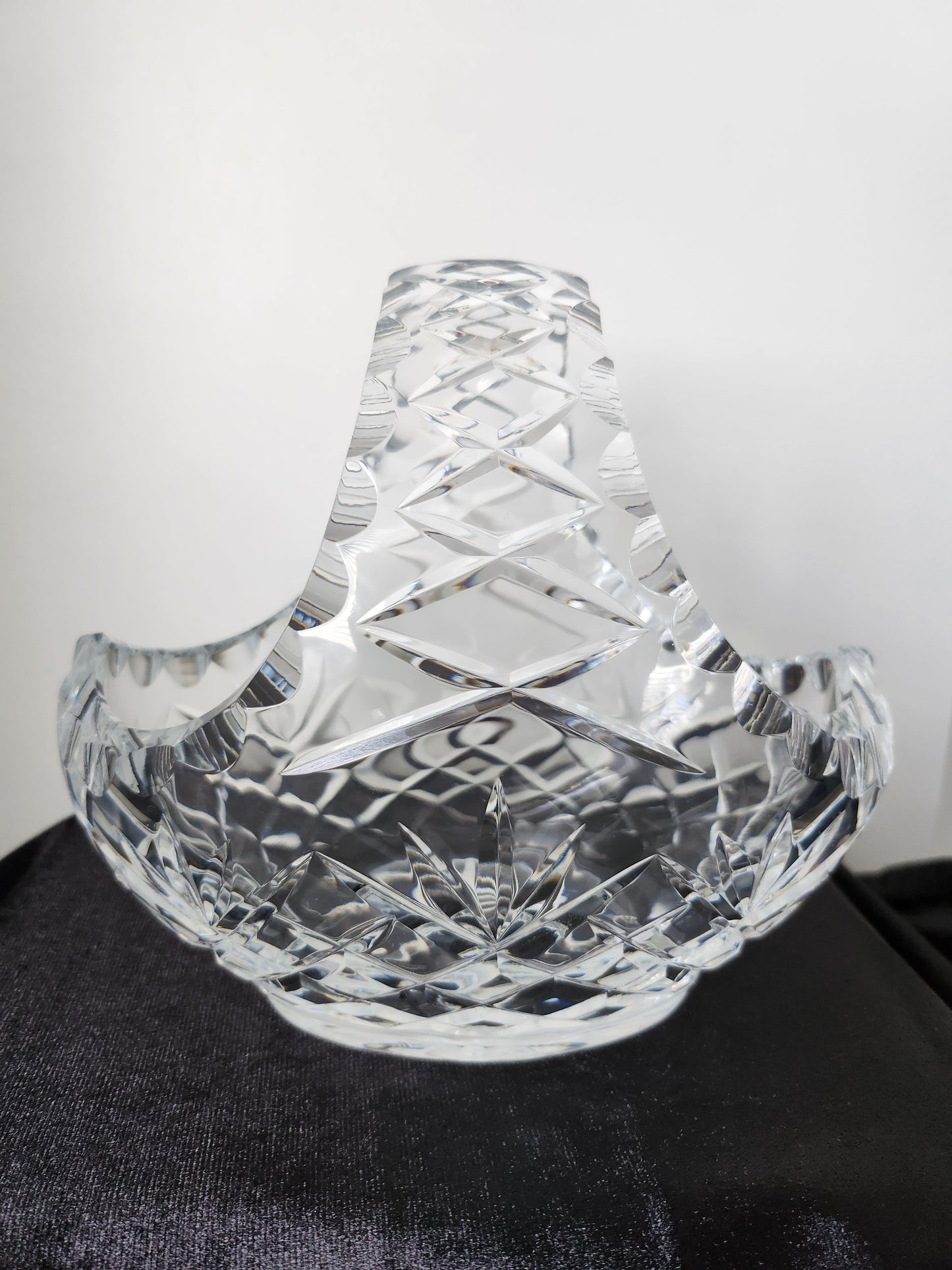 Diamond Cut Crystal Basket