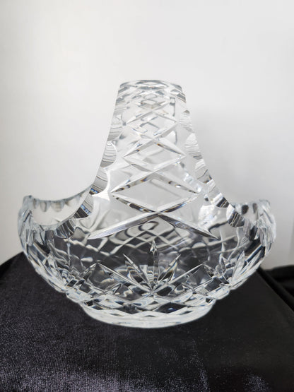 Diamond Cut Crystal Basket