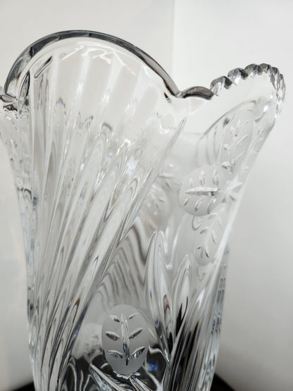 Large Polina Saw-Tooth Edge Crystal Vase