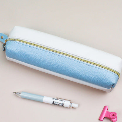 PU Creative Double Zipper Pen Bags