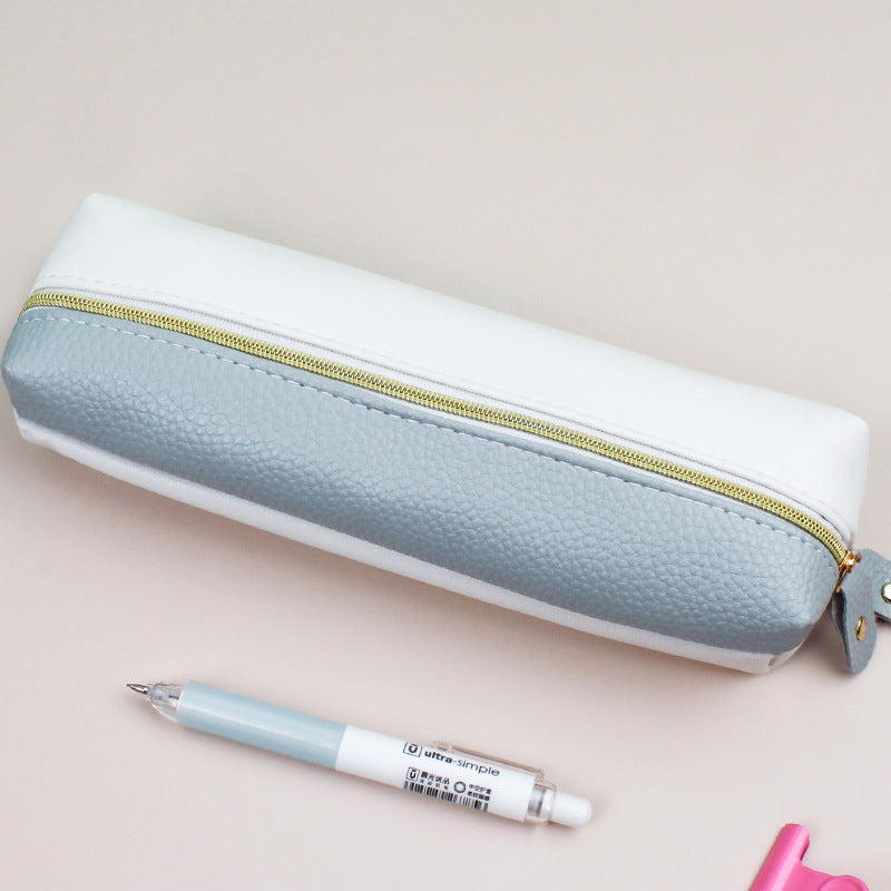 PU Creative Double Zipper Pen Bags