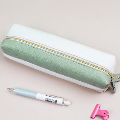PU Creative Double Zipper Pen Bags