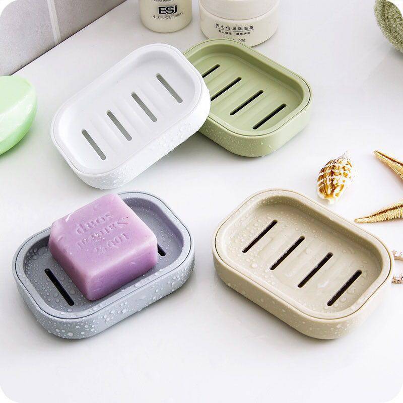 Plastic Double Layer Covered Portable Soap Holder Soap
