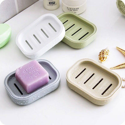 Plastic Double Layer Covered Portable Soap Holder Soap
