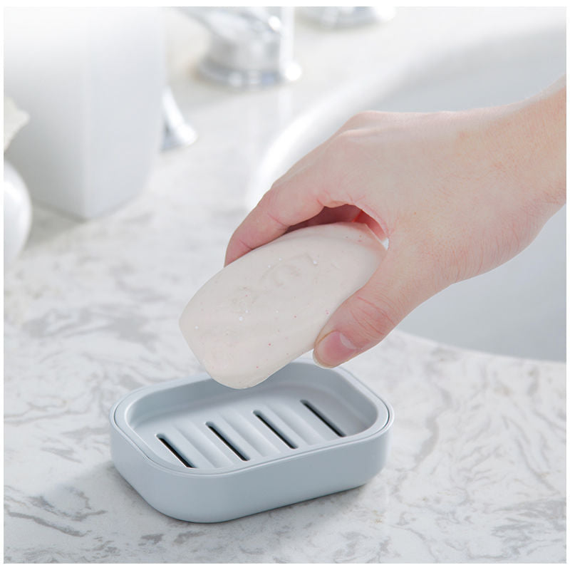 Plastic Double Layer Covered Portable Soap Holder Soap