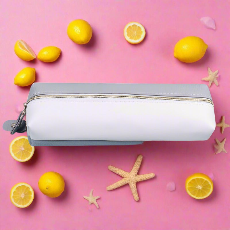 PU Creative Double Zipper Pen Bags