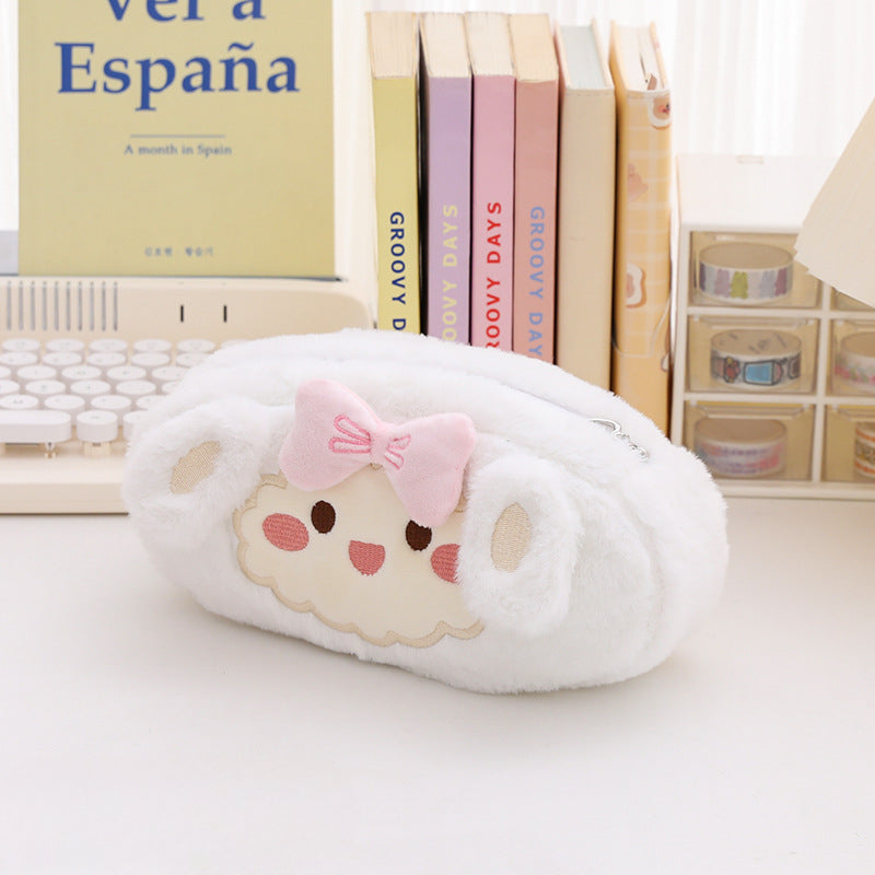 Large Capacity Cartoon Plush Pencil Case