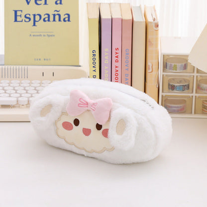 Large Capacity Cartoon Plush Pencil Case