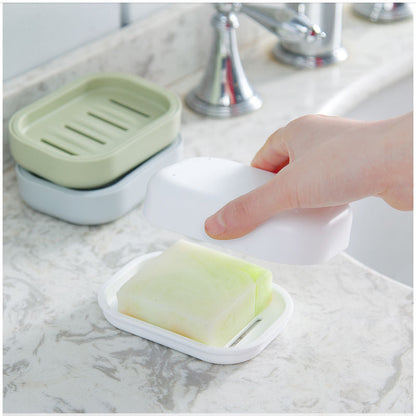 Plastic Double Layer Covered Portable Soap Holder Soap
