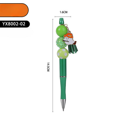 Halloween Tassel Handmade Metal Bead Pen Ballpoint Pen
