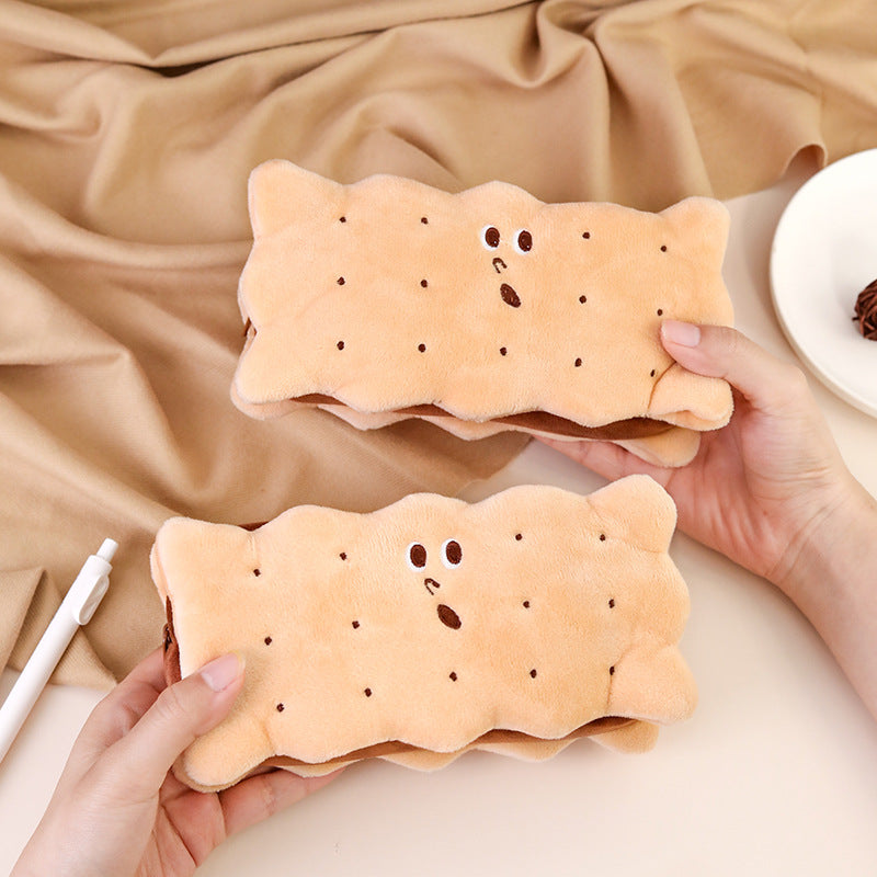 Sandwich Biscuit Plush Pencil Bag