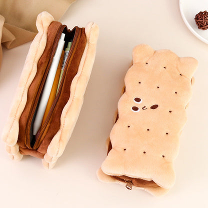 Sandwich Biscuit Plush Pencil Bag