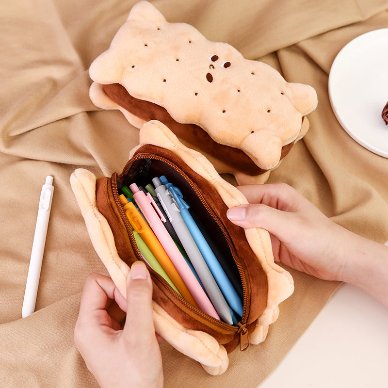 Sandwich Biscuit Plush Pencil Bag