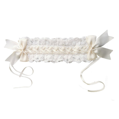 Girls Flower Bow Lace Birthday Party Accessories Headwear