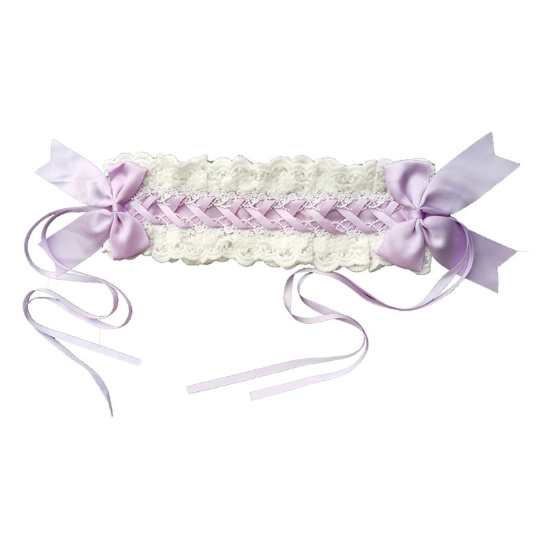 Girls Flower Bow Lace Birthday Party Accessories Headwear