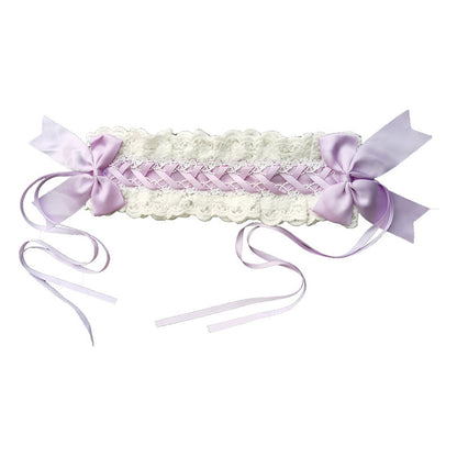 Girls Flower Bow Lace Birthday Party Accessories Headwear