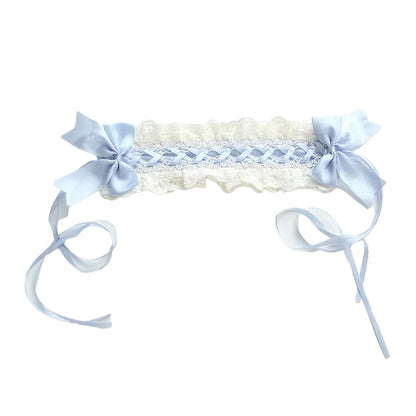 Girls Flower Bow Lace Birthday Party Accessories Headwear