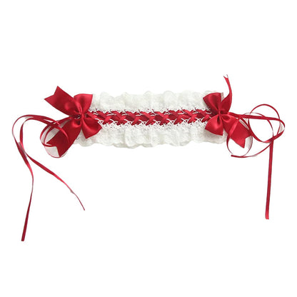 Girls Flower Bow Lace Birthday Party Accessories Headwear