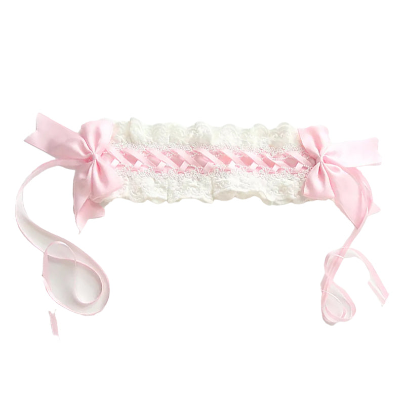 Girls Flower Bow Lace Birthday Party Accessories Headwear