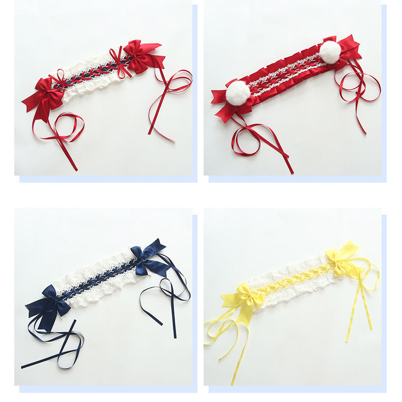 Girls Flower Bow Lace Birthday Party Accessories Headwear