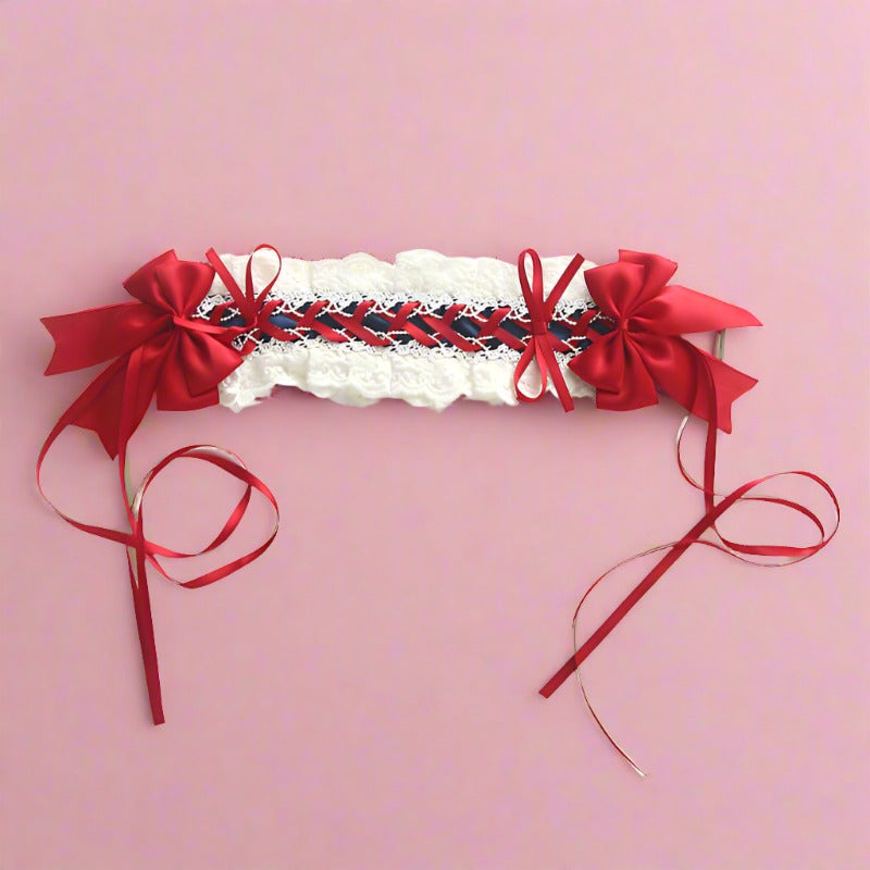 Girls Flower Bow Lace Birthday Party Accessories Headwear