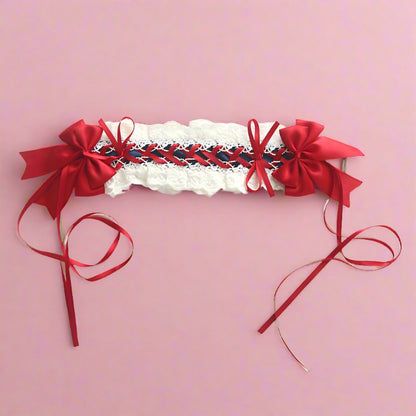 Girls Flower Bow Lace Birthday Party Accessories Headwear