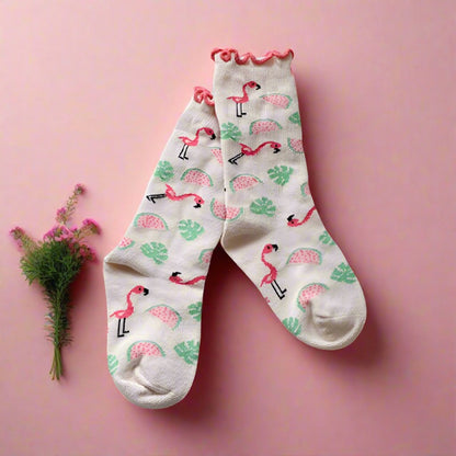 Girls Animals Flamingo Cartoon Accessories Socks