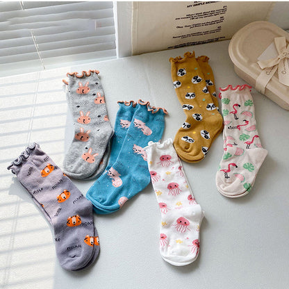 Girls Animals Flamingo Cartoon Accessories Socks