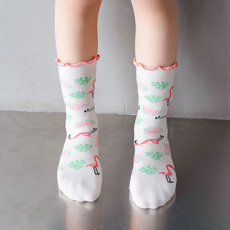 Girls Animals Flamingo Cartoon Accessories Socks