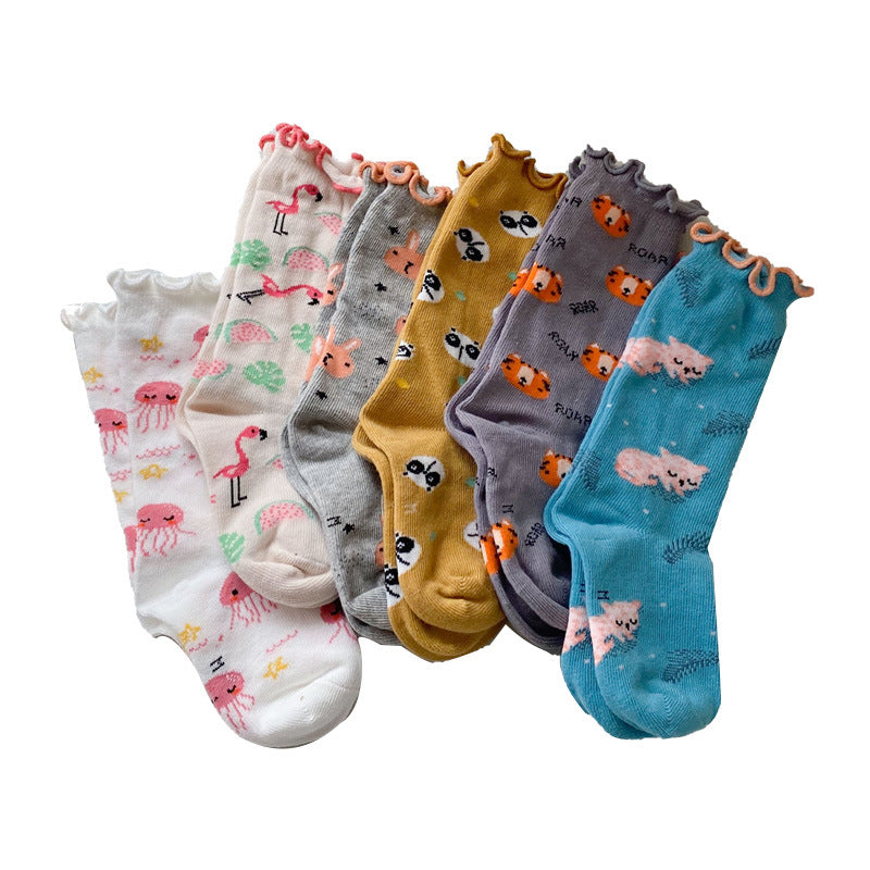 Girls Animals Flamingo Cartoon Accessories Socks
