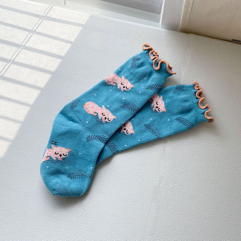 Girls Animals Flamingo Cartoon Accessories Socks