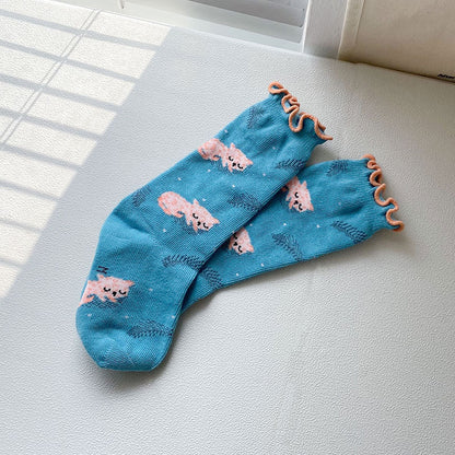 Girls Animals Flamingo Cartoon Accessories Socks