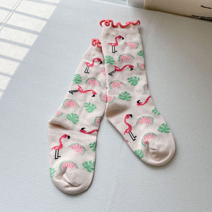 Girls Animals Flamingo Cartoon Accessories Socks