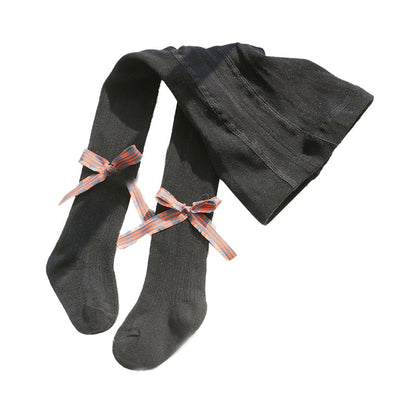 Baby Kid Unisex Solid Color Dancing Leggings Pantyhose