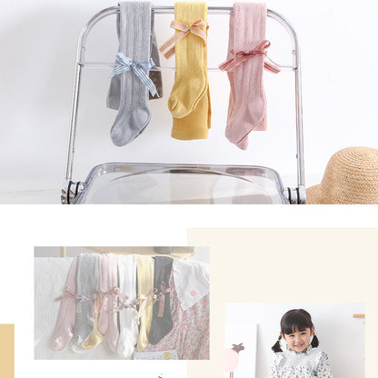 Baby Kid Unisex Solid Color Dancing Leggings Pantyhose