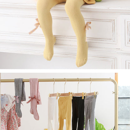 Baby Kid Unisex Solid Color Dancing Leggings Pantyhose