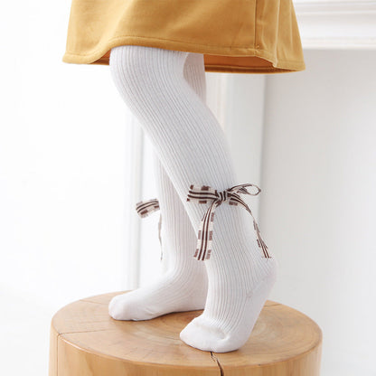 Baby Kid Unisex Solid Color Dancing Leggings Pantyhose