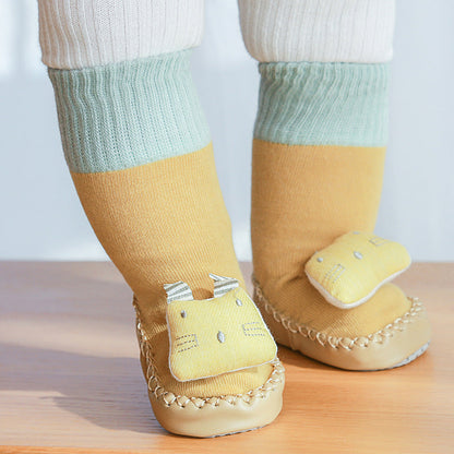 Baby Kid Unisex Solid Color Cartoon Socks